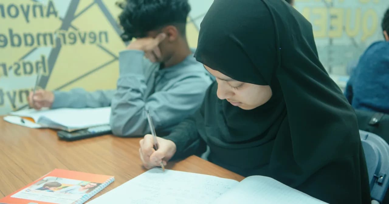 A pupil practising continuous writing for the CSSE 11+ at Excel Tutors