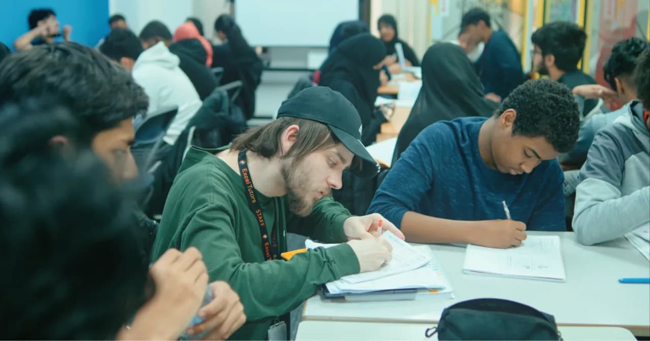 Students at an Excel Tutors centre in East London