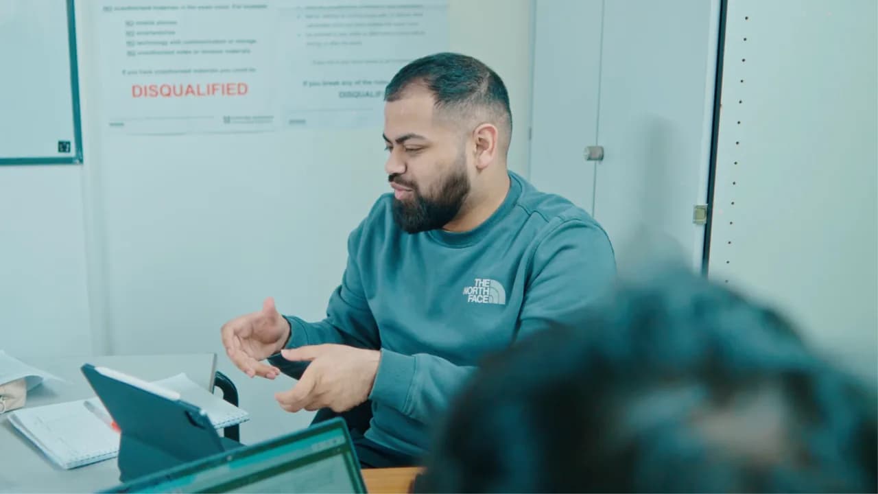An examiner-tutor supporting a private candidate at Excel Tutors